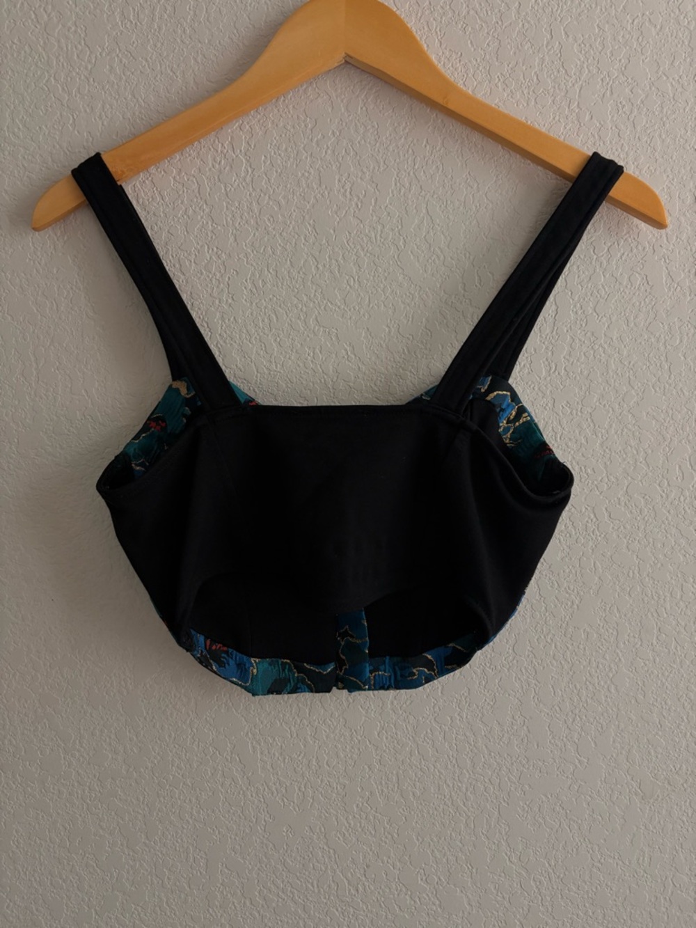 Zara Black And Green Floral Corset. Size small - Picture 5 of 5